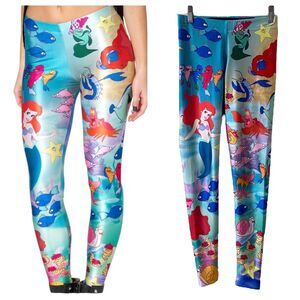Blackmilk Disney The Little Mermaid Leggings pants sz Small - multicolored